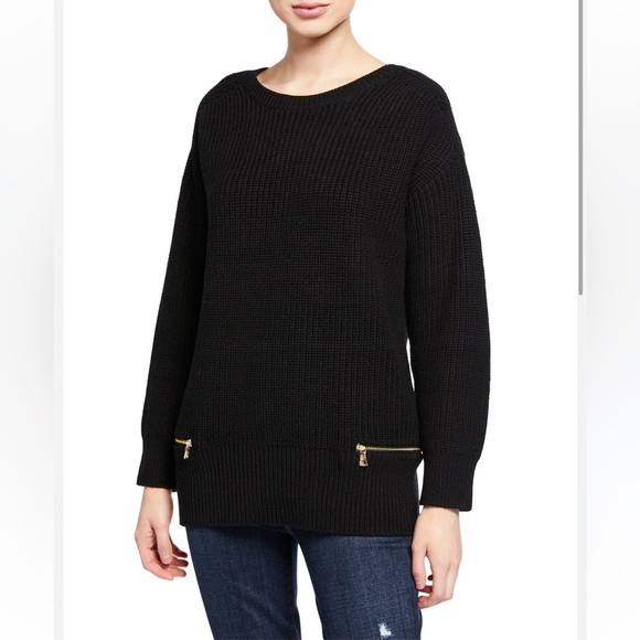 Alice and Olivia Classics Lettie Zip-Hem Pullover - Picture 1 of 11